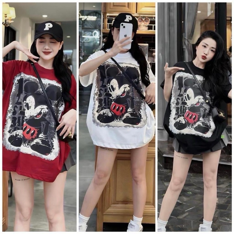 🔥Áo phông hình chuột MICKEY phong cách đường phố-Giá shock-Cực rẻ