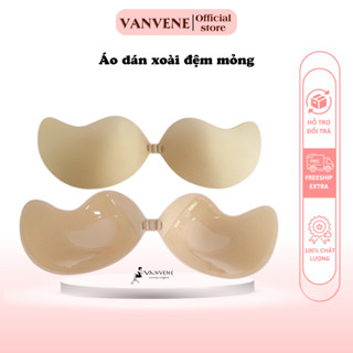 Miếng dán ngực Vanvene silicone AD109 hình quả xoài, cài trước tạo khe đẩy ngực siêu dính siêu mỏng