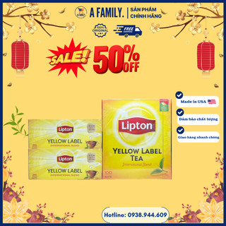 Trà túi lọc lipton hộp 25 gói - hàng mỹ
