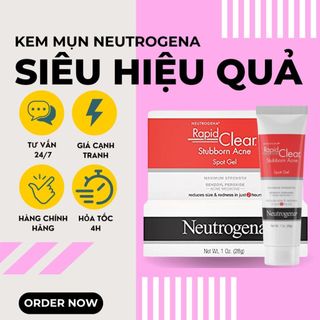 Kem Chấm Mụn NEUTROGENA Rapid Clear Stubborn Acne Spot Gel ( 28g) (Bchoice)