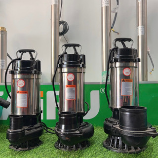Máy bơm chìm, bơm tõm hút bùn, nước thải 1.1kw, 1.5kw, 2.2kw, thân inox 304 wini - bảo hành 1 năm, máy bơm nước chìm
