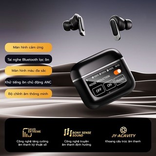 Tai nghe bluetooth 5.3 V8 màn hình cảm ứng LCD độc đáo tai nghe thể thao chơi game chống ồn ANC chống nước