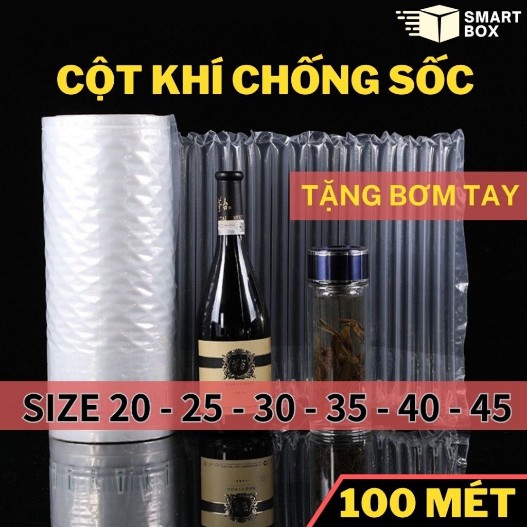 [Cuộn 100m] Cột Khí Đóng Gói Hàng Chống Sốc Size 20-25-30-35-40-45