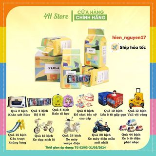  ⚡COMBO 4 BỊCH⚡ Tã Bỉm OLOLA HÀN QUỐC Dán Quần Đủ Size S30 M24 L20 L26 XL22 XXL18 