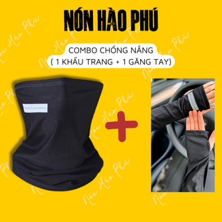 COMBO Khẩu trang chống nắng tia UV kín mặt, bảo vệ cổ và găng tay dài chống nắng tia UV nam nữ đi phượt đi làm đi chơi
