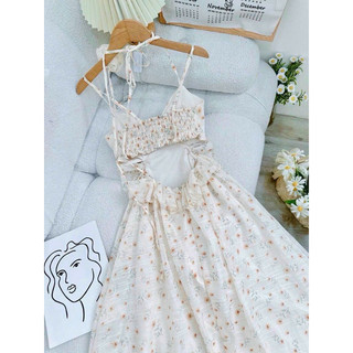 ĐẦM MAXI HOA 2S KHOÉT EO CHOKER