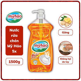 Nước rửa chén chanh gừng mỹ hảo chai 1500g có vòi