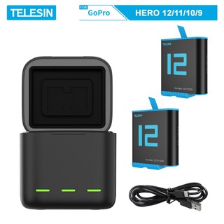 Combo sạc 3 + 2 pin telesin cho gopro 9/10/11/12 -