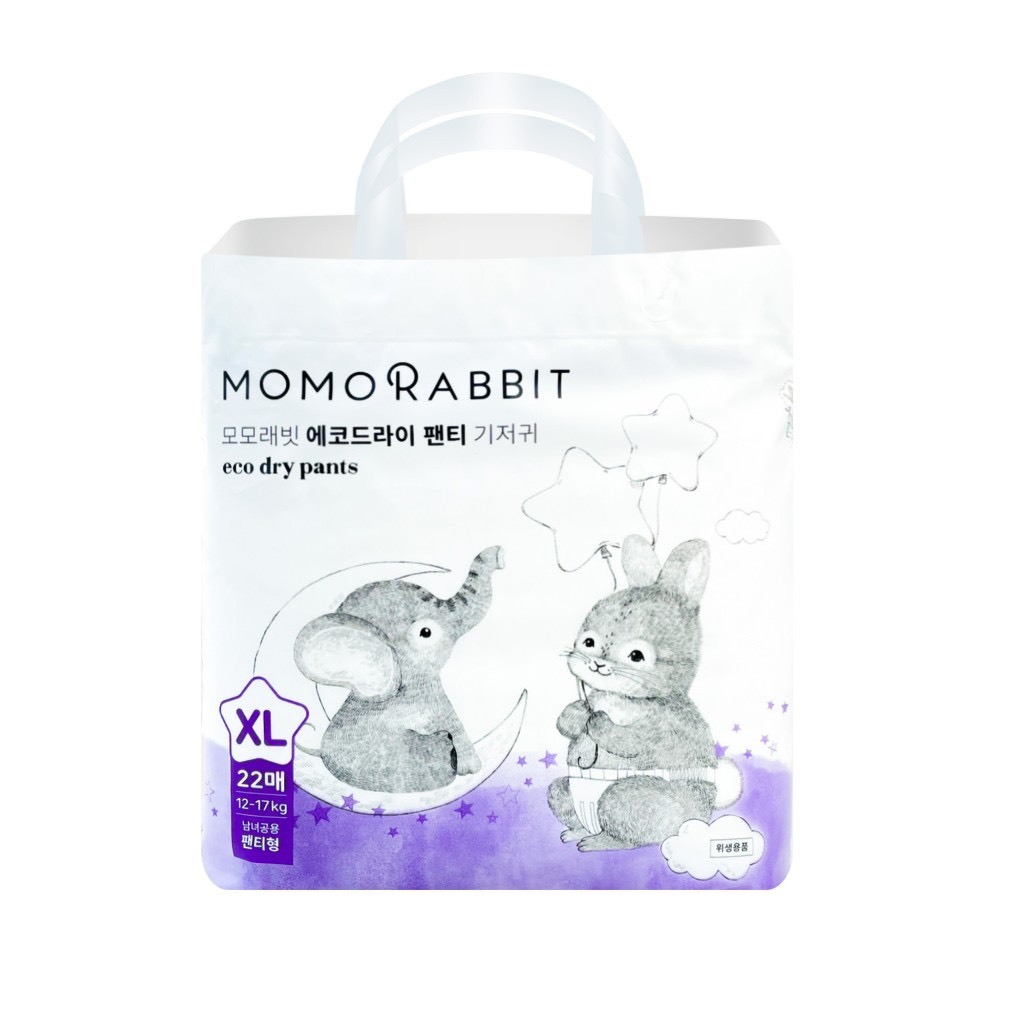 Bỉm Quần Ban Đêm MOMO RABBIT Size XL 12-17kg 22 Miếng