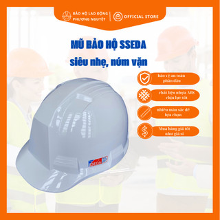 Mũ bảo hộ SSEDA, mũ bảo hộ lao động hàn quốc nhựa ABS siêu nhẹ bảo vệ đầu , núm vặn điều chỉnh nhiều màu sắc