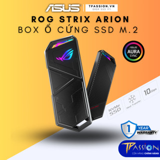 Box ổ cứng SSD ASUS ROG STRIX ARION ESD-S1CL LED ARGB đồng bộ Aura Sync - Chính Hãng, hộp đựng M.2 PCIe NVM