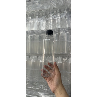 Combo 100 chai tròn trơn cao 500ml kèm nắp đen f30