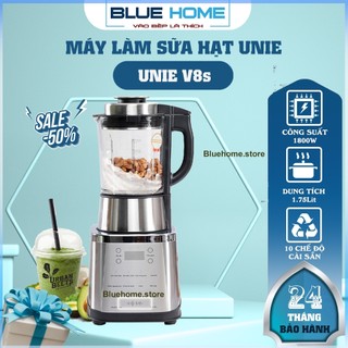 Máy làm sữa hạt unie v8s, 1800w-1.75lit, 12 chức năng xay nấu, hàng chính hãng