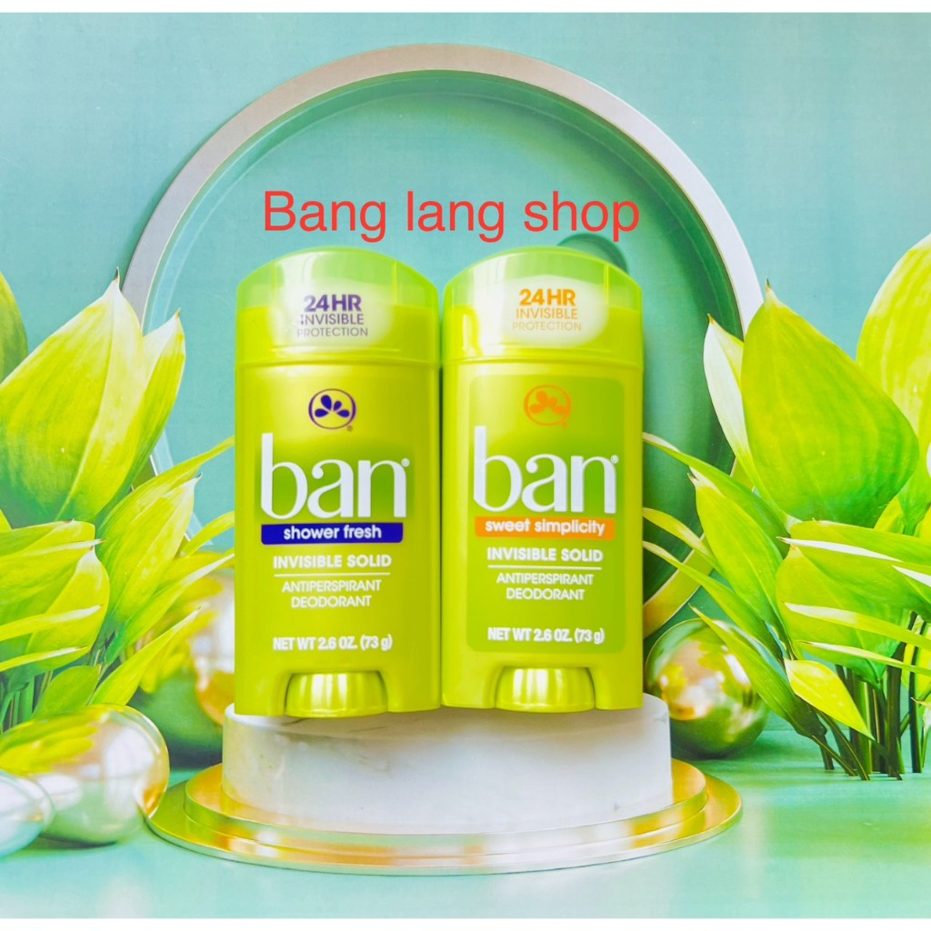 Lăn khử mùi Ban 24H shower fresh  INVISIBLE SOLID(73g)