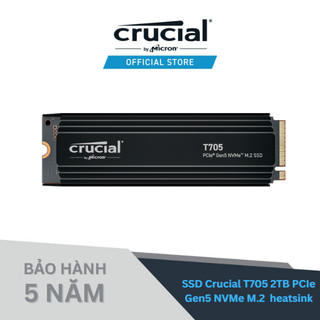Crucial t705 ssd with heatsink m.2 pcie nvme 2tb gen5 ct2000t705ssd5