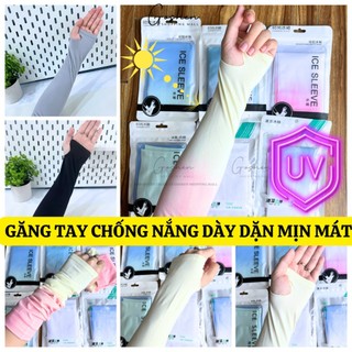 Găng tay chống nắng, ống tay chống nắng upf50+ vải dày mịn mát