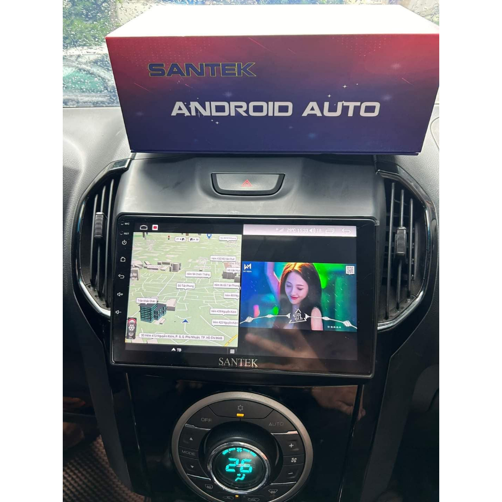 Màn Android Santek X600 chip 8 nhân 8581