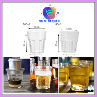 Cốc bát giác pha cà phê phin,Cốc nhựa uống b ia, ly uống trà đá 180ml , 200ml nhựa Việt Nhật Cao Cấp