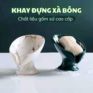 Khay Đựng Xà Bông, Giá Để Xà Bông Bằng Gốm Cao Cấp Dùng Cho Nhà Tắm, Nhà Hàng, Khách Sạn Sang Trọng