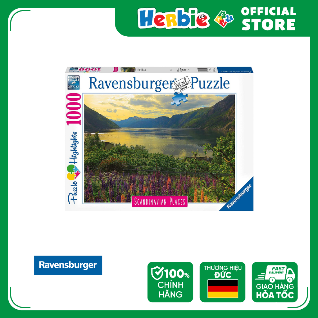 Đồ Chơi Xếp Hình Puzzle 1000 Mảnh RAVENSBURGER Fjord in Norway Jigsaw Puzzle 167432 - Herbie Toys
