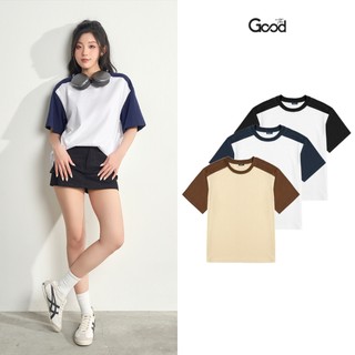 Áo Thun THE GOOD "Basic Tee", Áo Phông, Áo Unisex Chất Cotton Co Giãn Cổ Tròn Tay phối giả raglan Form Oversize