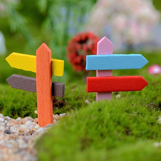 Mô Hình Tiểu Cảnh Bảng Chỉ Đường Mini Trang Trí Chậu Sen Đá, Tiểu Cảnh Bể Cá Cũng Phù Hợp