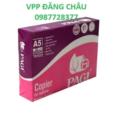 Giấy A4 Pagi Hồng 65gms, 500 tờ