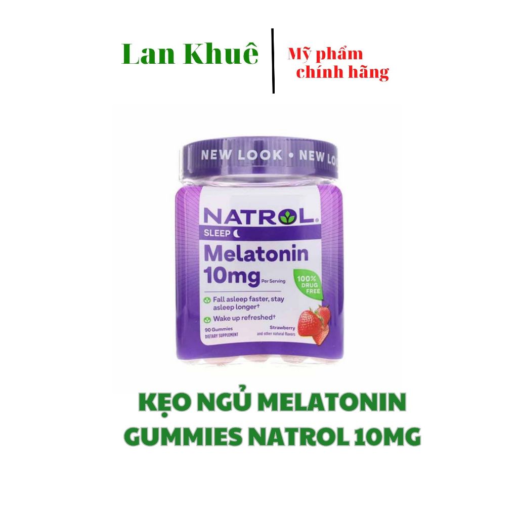 Kẹo Ngủ Melatonin Gummies Natrol 10mg - Hỗ trợ giấc ngủ tự nhiên