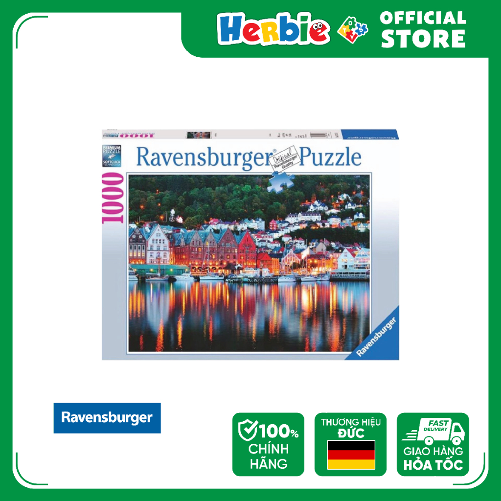 Đồ Chơi Xếp Hình Puzzle 1000 Mảnh RAVENSBURGER Bergen Jigsaw Puzzle 197156 - Herbie Toys