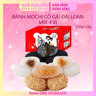 Bánh Mochi mini có nhân mix đủ 4 vị như hình Đài Loan thùng 2kg