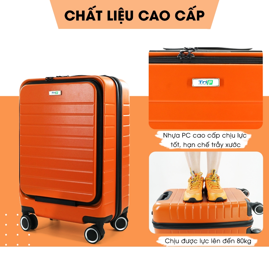 Vali cao cấp có ngăn đựng laptop TRIP LUX90 Size 20inch hàng chính hãng bảo hành 5 năm