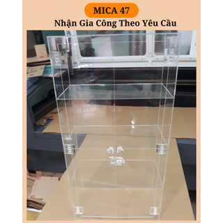 Tủ mica trưng bày mỹ phẩm, nước hoa 4 tầng 30cmx15cmx60cm - Tủ trưng bày mica