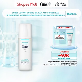 Dưỡng Ẩm Nhiều - Lotion Dưỡng Da Cấp Ẩm Chuyên Sâu III Curel Intensive Moisture Care Moisture Lotion III Enrich 150ml