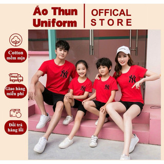 Áo thun NY đồng phục gia đình thun cotton dày dặn mềm mịn-đồng phục gia đình, team, nhóm đỊC