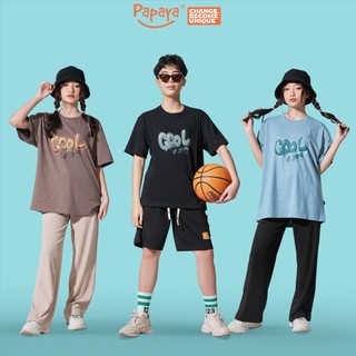 Áo Thun Tay Lỡ  Papaya Unisex Cool Form Rộng Cotton Phông Nam Nữ Oversize Local Brand In Hình