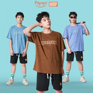 Áo Thun Tay Lỡ Unisex Papaya Plea Form Rộng Cotton Phông Nam Nữ Oversize Local Brand In Hình