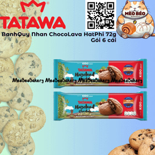 Bánh Quy Tatawa Nhân Tan Chảy Choco Lava Chocolate Hạt Phỉ 72 gram - Dạng thanh tiện dụng