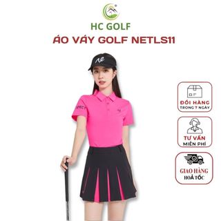 Áo Váy Golf Nữ NETLS11 - Mát Lạnh, Nhanh Khô, Chất Vải Thoáng Khí Phong Cách Hàn Quốc - HC GOLF