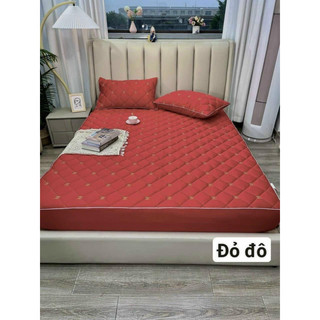 BỘ GA ĐỆM +2 VỎ GỐI PHI LỤA THÊU X CAO CẤP