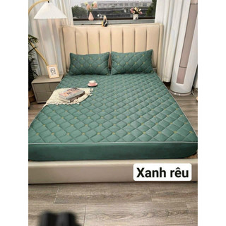 BỘ GA ĐỆM +2 VỎ GỐI PHI LỤA THÊU X CAO CẤP