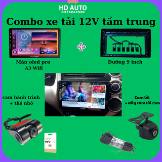 Combo màn hình tầm trung cho xe tải 12V, hoặc các loại xe điện 12v mà không có dưỡng zin