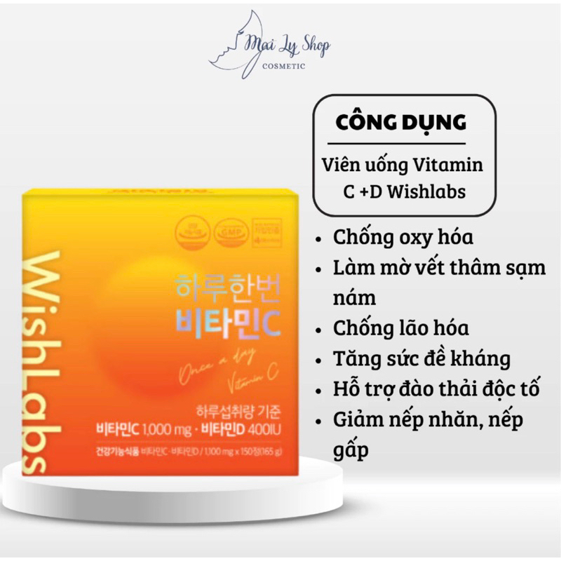 Viên Uống Vitamin C 1000mg Wishlabs