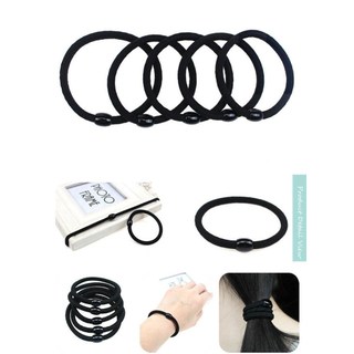 Dây Cột Tóc Màu Đen Đơn Giản Phong Cách Hàn Quốc