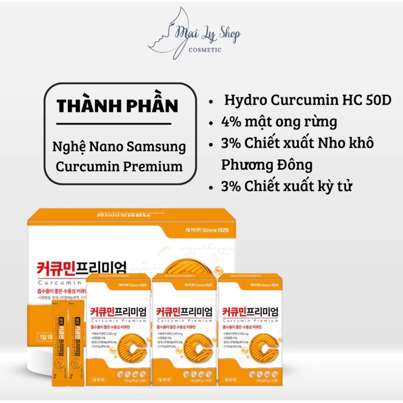 Nghệ Nano Cao Cấp Samsung Curcumin Premium 63 Gói