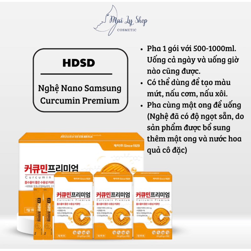 Nghệ Nano Cao Cấp Samsung Curcumin Premium 63 Gói