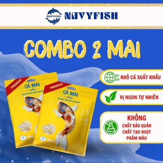 NAVYFISH Combo 2  gói Khô cá Mai loại 1 nướng ớt tẩm vị ăn liền - ăn vặt, mồi nhậu, ăn với cơm