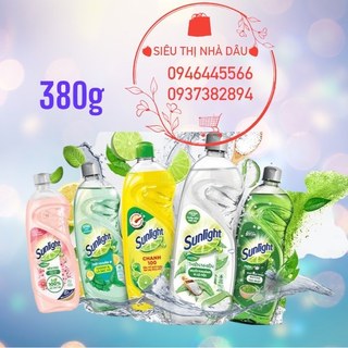 Nước rửa chén Sunlight chai 380g đủ màu