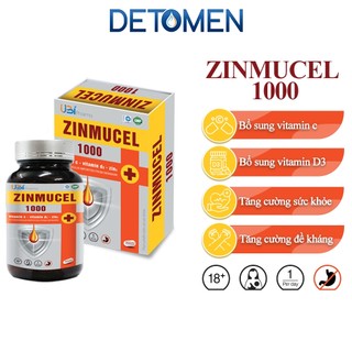 Viên uống Bổ sung Kẽm ZinC Zinmucel bổ sung Vitamin C Vitamin D3 hộp 30 viên