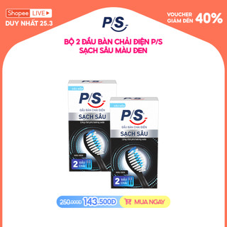 Marathon Live - Bộ 2 đầu bàn chải điện P/S - Sạch Sâu Màu Đen
