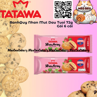 Bánh quy tatawa nhân mứt dâu 72 gram - dạng thanh tiện dụng